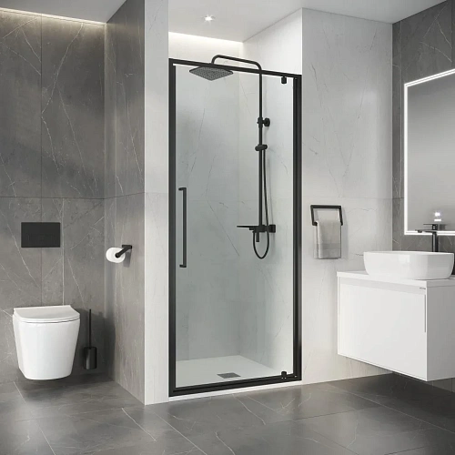 Душевая дверь Niagara Nova NG-35-9AGR (90х195) распашная, графит, стекло прозрачное Душевая дверь Niagara Nova NG-35-9AGR (90х195) распашная, графит, стекло прозрачное