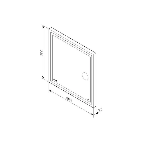 Зеркало AM.PM Gem M91AMOX0653WG с LED-подсветкой, часами 65 см Зеркало AM.PM Gem M91AMOX0653WG с LED-подсветкой, часами 65 см