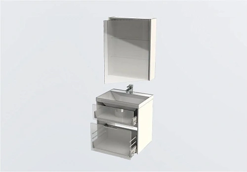 Комплект мебели Aquanet Латина 60 белый (2 ящика) 00180121 Комплект мебели Aquanet Латина 60 белый (2 ящика) 00180121