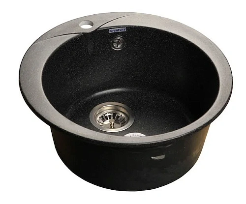 Кухонная мойка GranFest Rondo R-480 чер черный Кухонная мойка GranFest Rondo R-480 чер черный