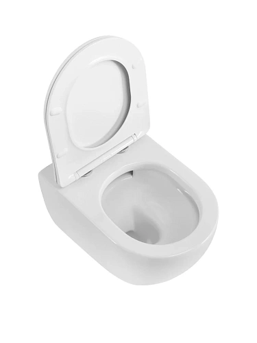 Унитаз подвесной CEZARES STYLUS-TOR CZR-546-TH-TOR/SC безободковый с сиденьем и смывом TORNADO Унитаз подвесной CEZARES STYLUS-TOR CZR-546-TH-TOR/SC безободковый с сиденьем и смывом TORNADO