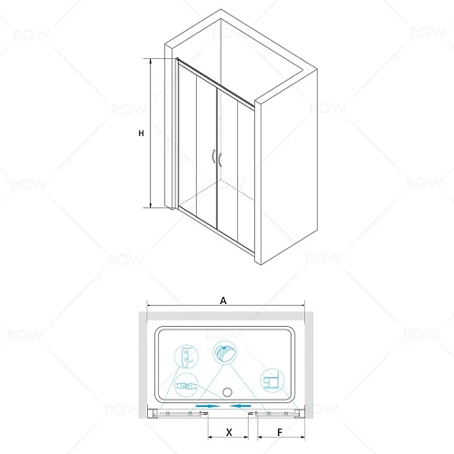 Душевая дверь RGW PA-11 Passage 01081120-11 Душевая дверь RGW PA-11 Passage 01081120-11