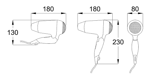 Фен Nofer Hotelline 02010.W, белый Фен Nofer Hotelline 02010.W, белый
