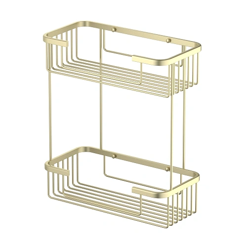Полка Timo Saona 13083/17 двойная золото матовое Полка Timo Saona 13083/17 двойная золото матовое