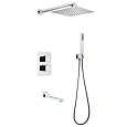 Душевая система ABBER Daheim AF8250 скрытого монтажа с изливом, термостат, хром Душевая система ABBER Daheim AF8250 скрытого монтажа с изливом, термостат, хром