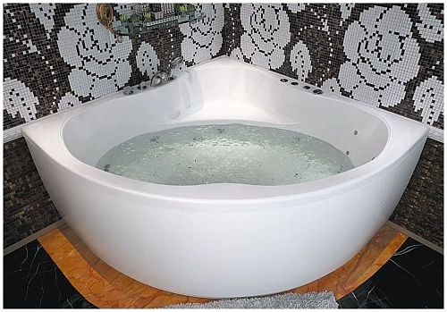 Акриловая ванна Aquanet Palau 140x140 (каркас + смеситель Grohe BauEdge 2511700A) 00204021 + 00156297 + 00240613 Акриловая ванна Aquanet Palau 140x140 (каркас + смеситель Grohe BauEdge 2511700A) 00204021 + 00156297 + 00240613