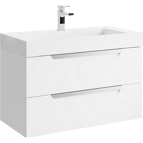 Тумба под раковину Aqwella Cube 70 CUB0109W подвесная, белая Тумба под раковину Aqwella Cube 70 CUB0109W подвесная, белая