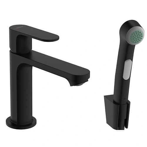 Смеситель для раковины Hansgrohe Rebris S 110 без сливного гарнитура, с гигиеническим душем 72215670 Смеситель для раковины Hansgrohe Rebris S 110 без сливного гарнитура, с гигиеническим душем 72215670