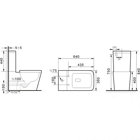 Бачок для унитаза Ceramica Nova CUBIC Rimless CN1803-T белый Бачок для унитаза Ceramica Nova CUBIC Rimless CN1803-T белый