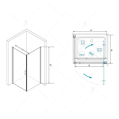 Душевой уголок RGW Leipzig LE-33 06123300-11 Душевой уголок RGW Leipzig LE-33 06123300-11