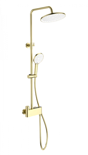 Душевая система Wonzon & Woghand с термостатом, брашированное золото (WW-B3110-BG) Душевая система Wonzon & Woghand с термостатом, брашированное золото (WW-B3110-BG)