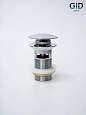 Донный клапан Gid с переливом Ch100-1 73303K хром 7x7x10 Донный клапан Gid с переливом Ch100-1 73303K хром 7x7x10