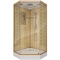 Душевая кабина Niagara Luxe NG-7701DG (900x900х2100) низкий поддон (15см) стенки золото Душевая кабина Niagara Luxe NG-7701DG (900x900х2100) низкий поддон (15см) стенки золото