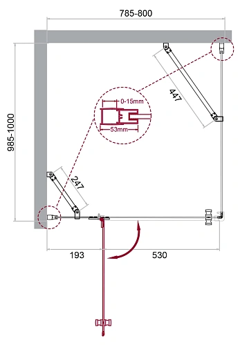 Душевой уголок BelBagno KRAFT-AH-12-80/100-C-Cr-L 80x100 см, профиль хром, стекло прозрачное Душевой уголок BelBagno KRAFT-AH-12-80/100-C-Cr-L 80x100 см, профиль хром, стекло прозрачное