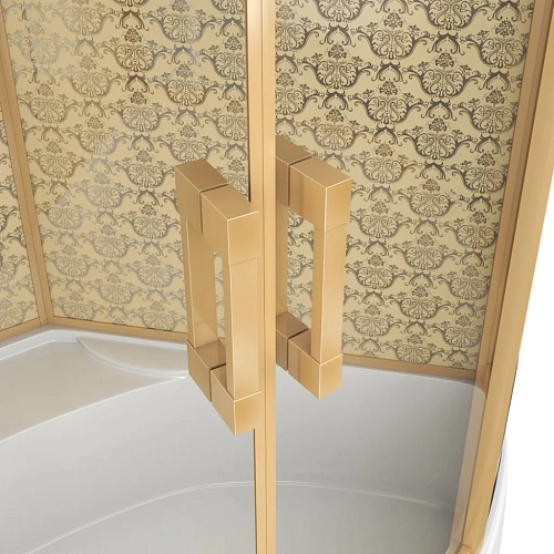 Душевая кабина Niagara Luxe NG-7744G (1200x1200х2150) высокий поддон стенки золото Душевая кабина Niagara Luxe NG-7744G (1200x1200х2150) высокий поддон стенки золото