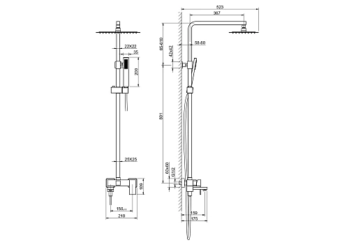 Душевая система Aquatek ЛИБРА AQ2640CR Хром Душевая система Aquatek ЛИБРА AQ2640CR Хром
