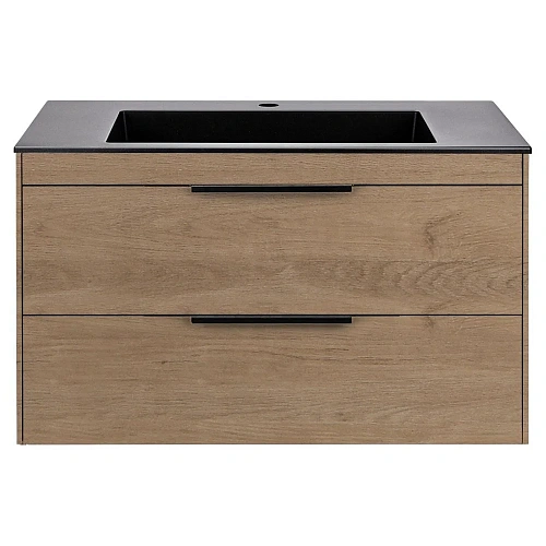 Тумба под раковину Vincea Chiara 2D 800 подвесная, 2 выкатных ящика soft-close, N.Oak VMC-2C2800NO Тумба под раковину Vincea Chiara 2D 800 подвесная, 2 выкатных ящика soft-close, N.Oak VMC-2C2800NO