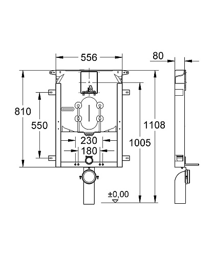 Инсталляция для унитаза GROHE Uniset (38729000) Инсталляция для унитаза GROHE Uniset (38729000)