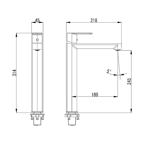 Смеситель для раковины AQUAme Parma AQM6614MB Черный матовый Смеситель для раковины AQUAme Parma AQM6614MB Черный матовый