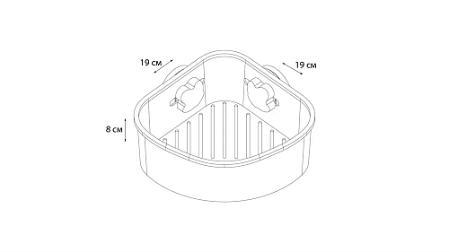 Полка Grampus Element, GR-3308, белая угловая Полка Grampus Element, GR-3308, белая угловая