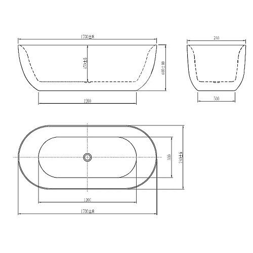 Ванна отдельностоящая Aquatek АФИНА AQ-144778BL акриловая 1700 x 780 x 600 со сливом и ножками черна Ванна отдельностоящая Aquatek АФИНА AQ-144778BL акриловая 1700 x 780 x 600 со сливом и ножками черна