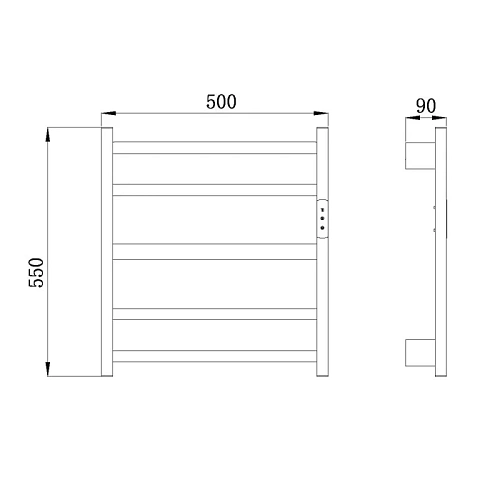 Полотенцесушитель электрический Raglo R350.02.03 настенный сенсорный с терморегулятором, сатин золотой Полотенцесушитель электрический Raglo R350.02.03 настенный сенсорный с терморегулятором, сатин золотой