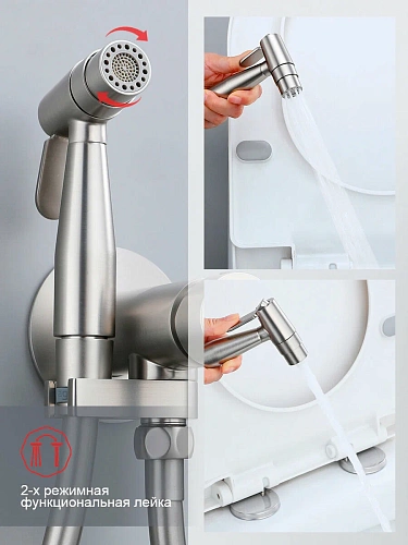 Гигиенический душ Raglo R20.54.05 встраиваемый, сатин Гигиенический душ Raglo R20.54.05 встраиваемый, сатин