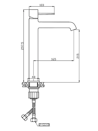 Смеситель для раковины Orange Karl M05-121w белый Смеситель для раковины Orange Karl M05-121w белый