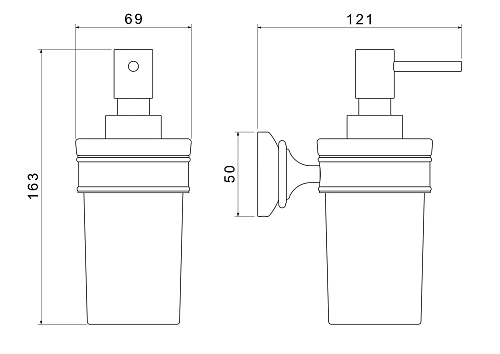 Дозатор жидкого мыла Aquatek КЛАССИК AQ4505CR хром Дозатор жидкого мыла Aquatek КЛАССИК AQ4505CR хром