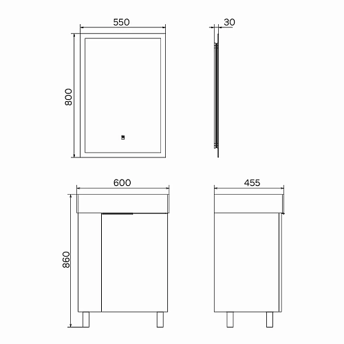 Тумба с раковиной Comforty Асти 60Н 00-00019190 напольная бетон светлый раковина Comforty CF3WL032 Тумба с раковиной Comforty Асти 60Н 00-00019190 напольная бетон светлый раковина Comforty CF3WL032