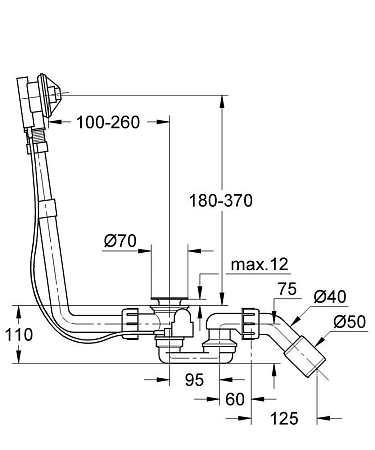 Слив-перелив GROHE Talento (Скрытая часть) (28939000) Слив-перелив GROHE Talento (Скрытая часть) (28939000)