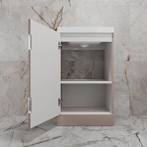 Тумба под раковину Style Line МОНО 50 см ЛС-00002453 напольная, санд пудровый Тумба под раковину Style Line МОНО 50 см ЛС-00002453 напольная, санд пудровый