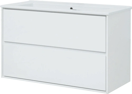 Тумба под раковину Aquanet Милан 105 белый глянец 00339970 подвесная Тумба под раковину Aquanet Милан 105 белый глянец 00339970 подвесная