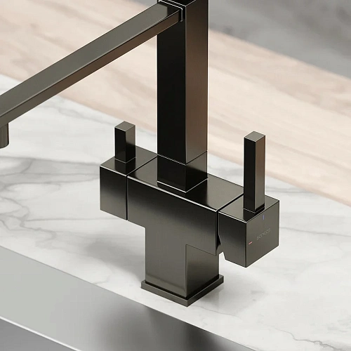 Смеситель для кухни Sancos Moro SC4006GG под фильтр, вороненая сталь Смеситель для кухни Sancos Moro SC4006GG под фильтр, вороненая сталь