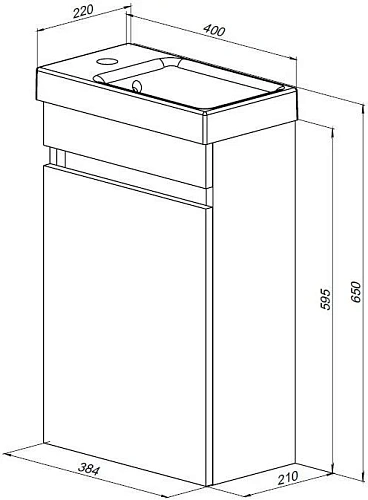 Тумба под раковину Aquanet Вега 40 00329129 подвесная Тумба под раковину Aquanet Вега 40 00329129 подвесная