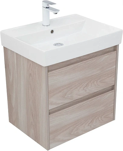 Тумба под раковину Aquanet Nova Lite 60 орех светлый (2 ящика) 00287884 Тумба под раковину Aquanet Nova Lite 60 орех светлый (2 ящика) 00287884