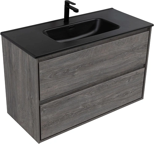 Тумба под раковину Aquanet Милан 100 дуб рошелье 00336375 подвесная Тумба под раковину Aquanet Милан 100 дуб рошелье 00336375 подвесная