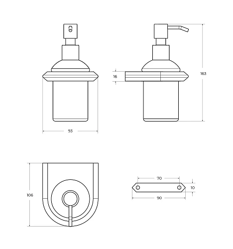 Дозатор жидкого мыла CEZARES LINER-SOIS-V-01 хром Дозатор жидкого мыла CEZARES LINER-SOIS-V-01 хром