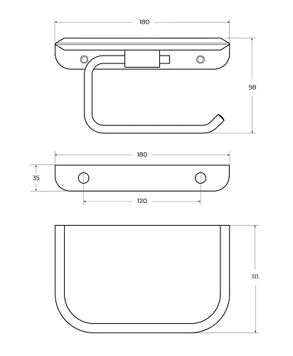 Держатель туалетной бумаги CEZARES LINER-PHM-01 хром Держатель туалетной бумаги CEZARES LINER-PHM-01 хром