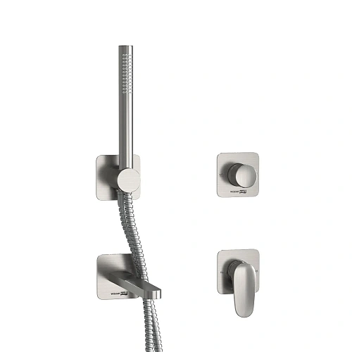 Смеситель для ванны WasserKRAFT A1451.272.274.275.100.276 встраиваемый никель Смеситель для ванны WasserKRAFT A1451.272.274.275.100.276 встраиваемый никель