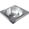 Раковина NOFER 13039.A.S из нержавеющей стали квадратная 126x360x360 мм