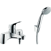 Картинка анонса товара «смеситель на борт ванны hansgrohe focus с душем 31521000, хром»