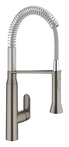 Смеситель для кухни GROHE K7 на одно отверстие, профессиональный, уменьшенный вариант, темный графит 31379AL0 Смеситель для кухни GROHE K7 на одно отверстие, профессиональный, уменьшенный вариант, темный графит 31379AL0