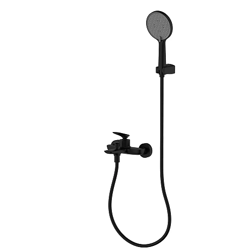 Смеситель для ванны AQUAme Como AQM6512MB с душевым набором, 3 режима, Черный матовый Смеситель для ванны AQUAme Como AQM6512MB с душевым набором, 3 режима, Черный матовый