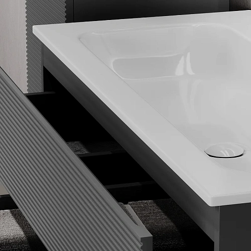 Тумба под раковину Sancos Folk FL60GS 590х445х500 Grey soft, подвесная Тумба под раковину Sancos Folk FL60GS 590х445х500 Grey soft, подвесная