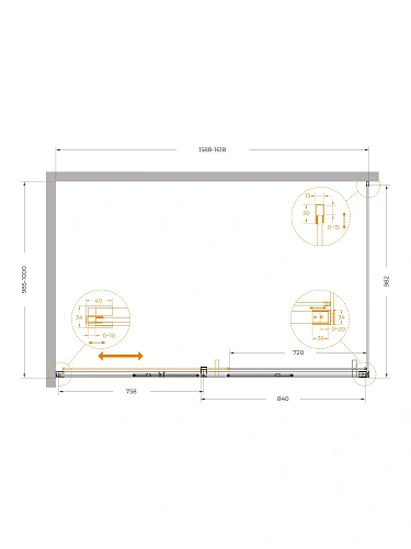 Душевой уголок CEZARES PLANE-AH-1-160/100-C-IN 160x100 см Душевой уголок CEZARES PLANE-AH-1-160/100-C-IN 160x100 см