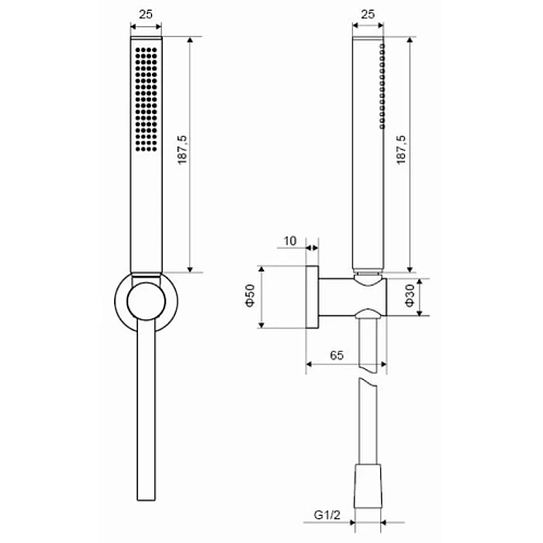 Душевой гарнитур EXCELLENT Loka AREX.SET.023GL золото Душевой гарнитур EXCELLENT Loka AREX.SET.023GL золото