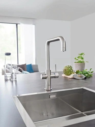 Смеситель для кухни GROHE Blue Home с функциями фильтрации, охлаждения и газирования водопроводной в 31456DC0 Смеситель для кухни GROHE Blue Home с функциями фильтрации, охлаждения и газирования водопроводной в 31456DC0