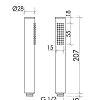 Душевая лейка SANCOS Stick SC9036BN брашированный никель Душевая лейка SANCOS Stick SC9036BN брашированный никель