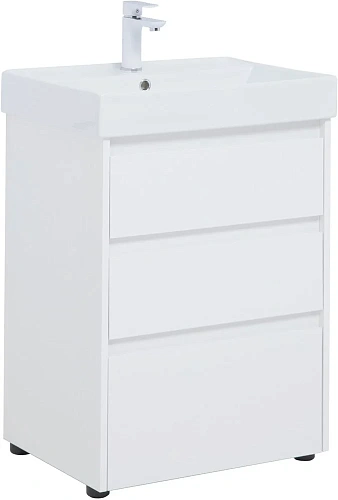 Тумба под раковину Aquanet Nova Lite 60 белый глянец (3 ящика) 00302469 Тумба под раковину Aquanet Nova Lite 60 белый глянец (3 ящика) 00302469